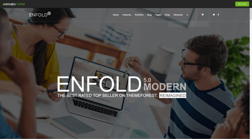enfold wordpress theme homepage