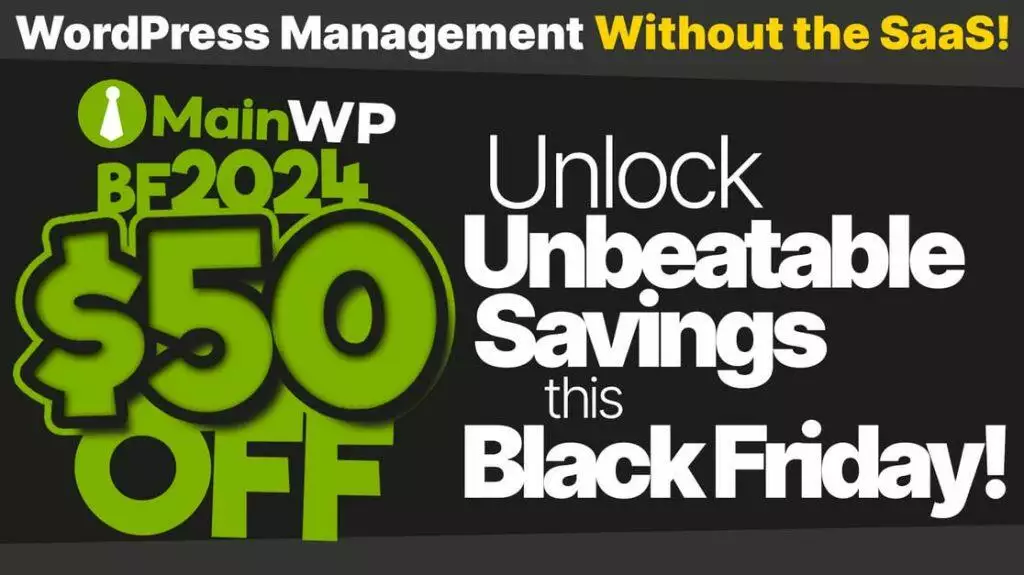 MainWp Black Friday Sale