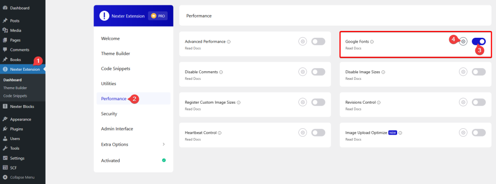 google fonts settings new