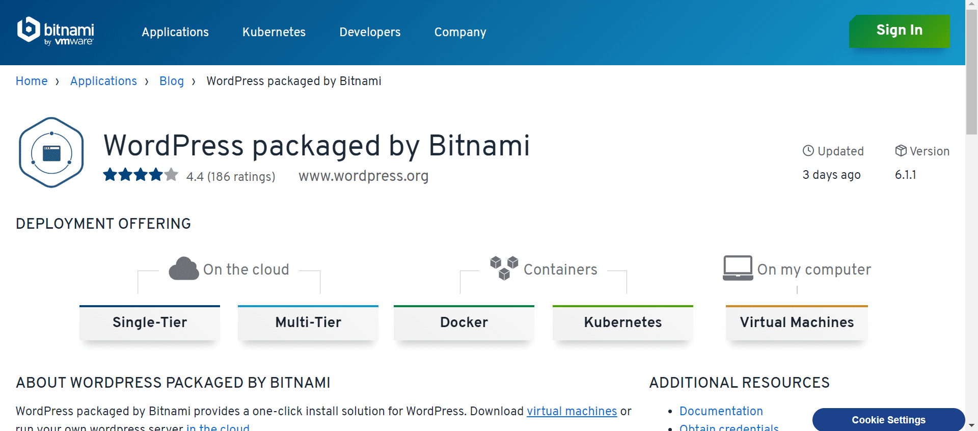 Bitnami WordPress Stack