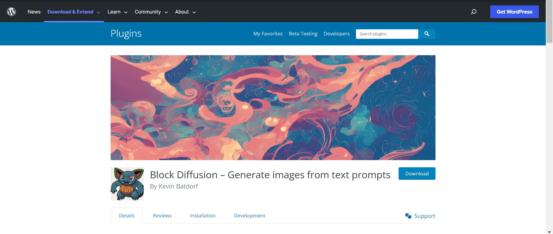 Block Diffusion WordPress Plugin