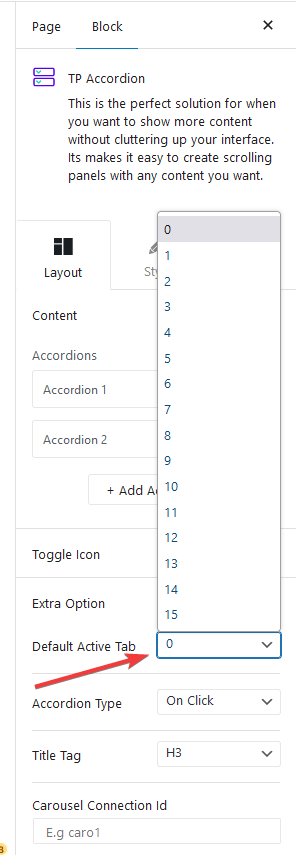 accordion active tab