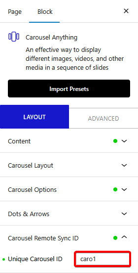 How to connect a Carousel with Accordion in WordPress? 5 accordion layout carousel anything conn id new