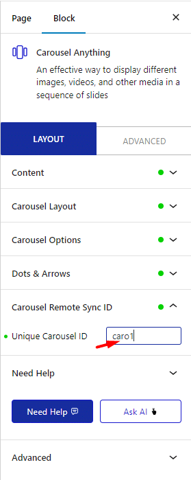 accordion layout carousel anything conn id