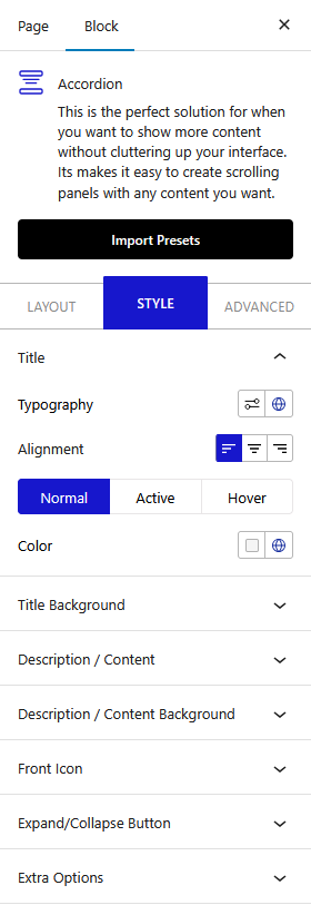 accordion style new