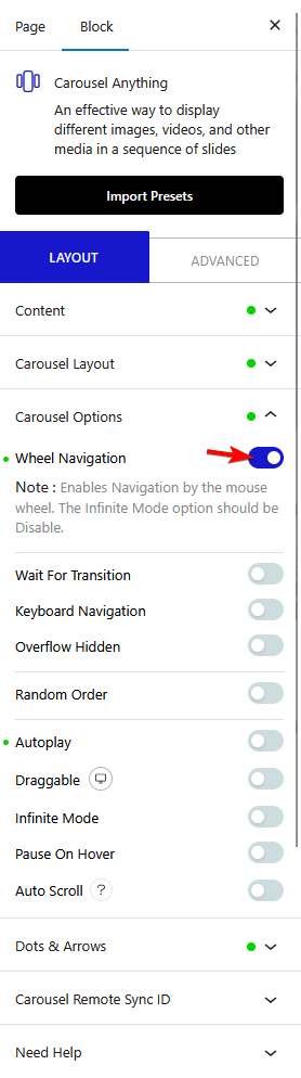 carousel anything wheel navigation new one1