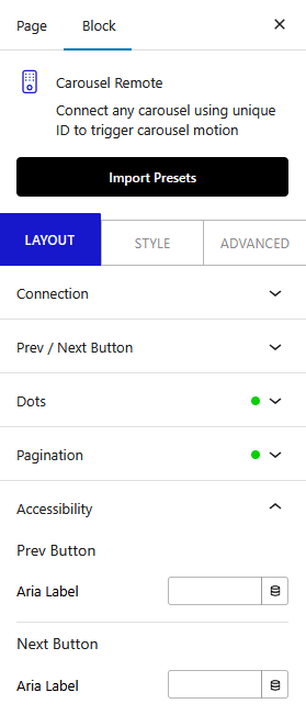 carousel remote accessibility new