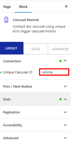 carousel remote connection uid 2 1