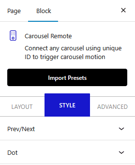 carousel remote style new
