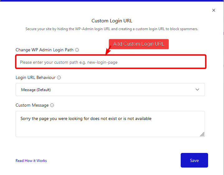 change login url path