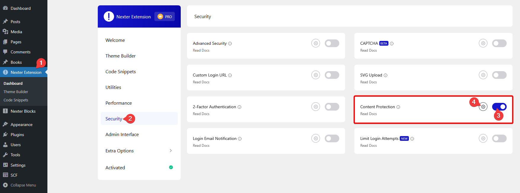 Content Protection for WordPress - Overview 5 content protection settings new
