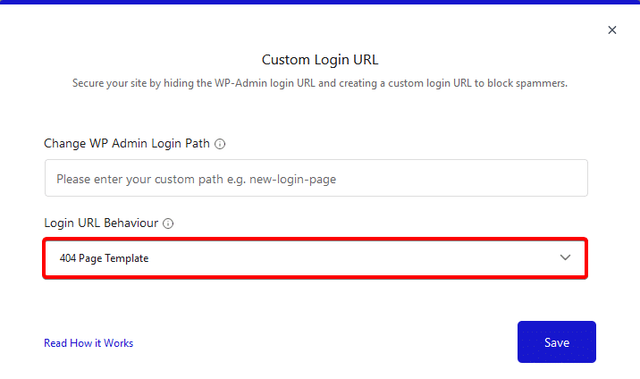 custom login 404