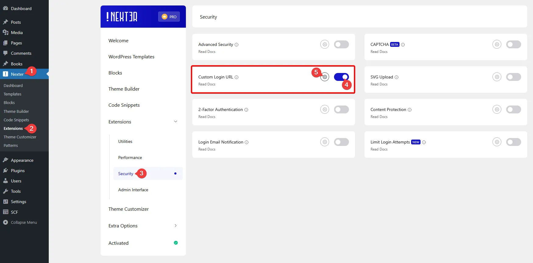 custom login url settings new 1
