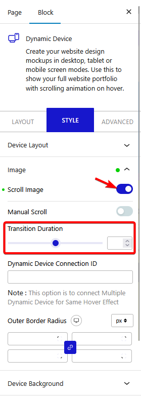 How to create Website Portfolio/Showcase Page in WordPress? 3 dynamic device scroll image