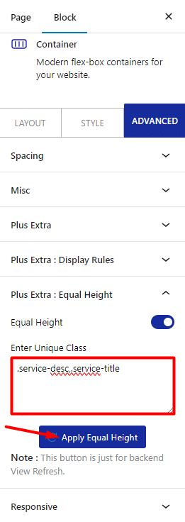 equal column height service desc title