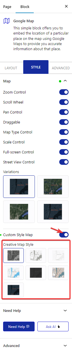 google map custom style map