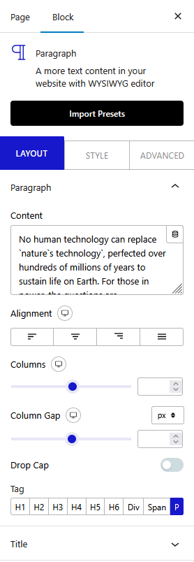 paragraph content new