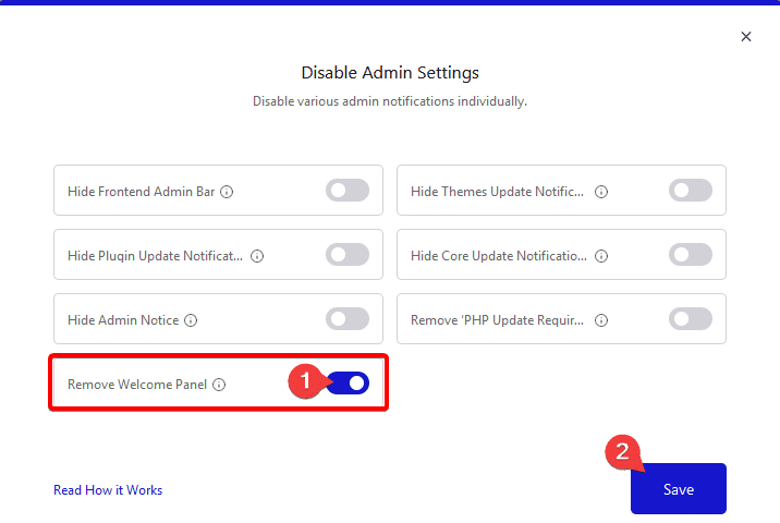 How to Disable Admin Notices and Hide Welcome Panel from WordPress Backend? 9 remove welcome panel