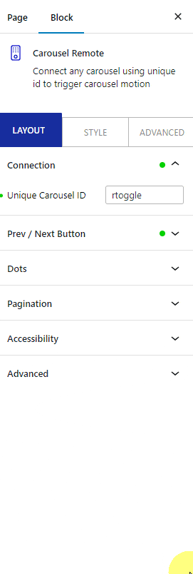 switcher carousel remote prev