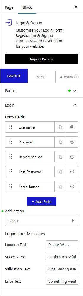 How to Add a Login and Registration From in WordPress? 8 login signup login fields new