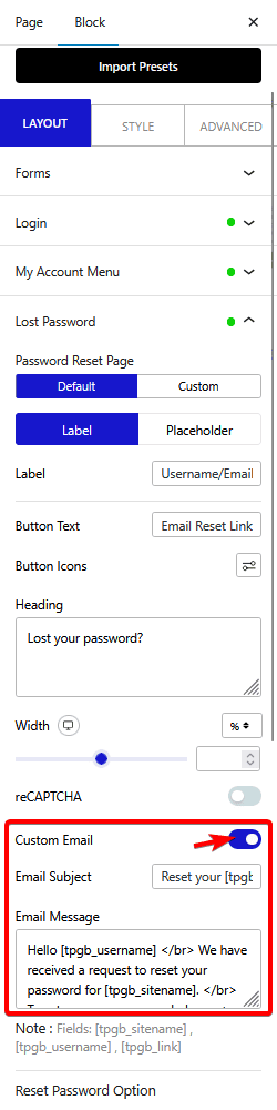 How to Make Custom Password Reset Email in WordPress Login Form? 6 login signup login password reset email new