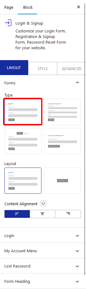 login signup login type 10