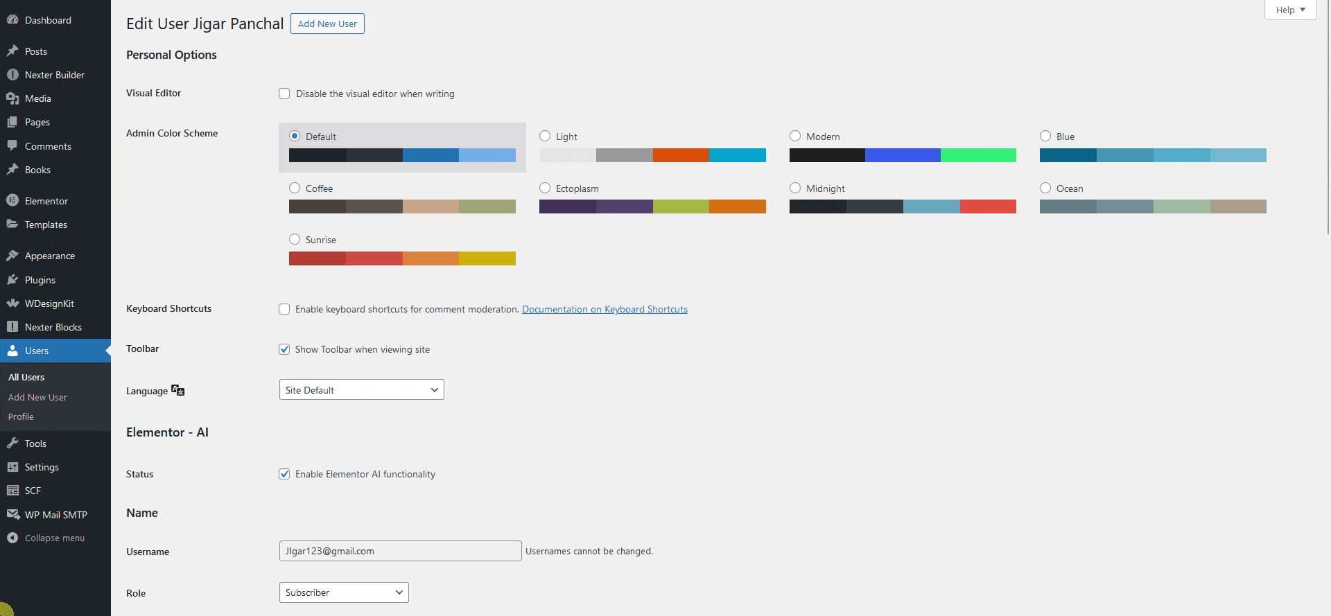 new user added with custom field data 1