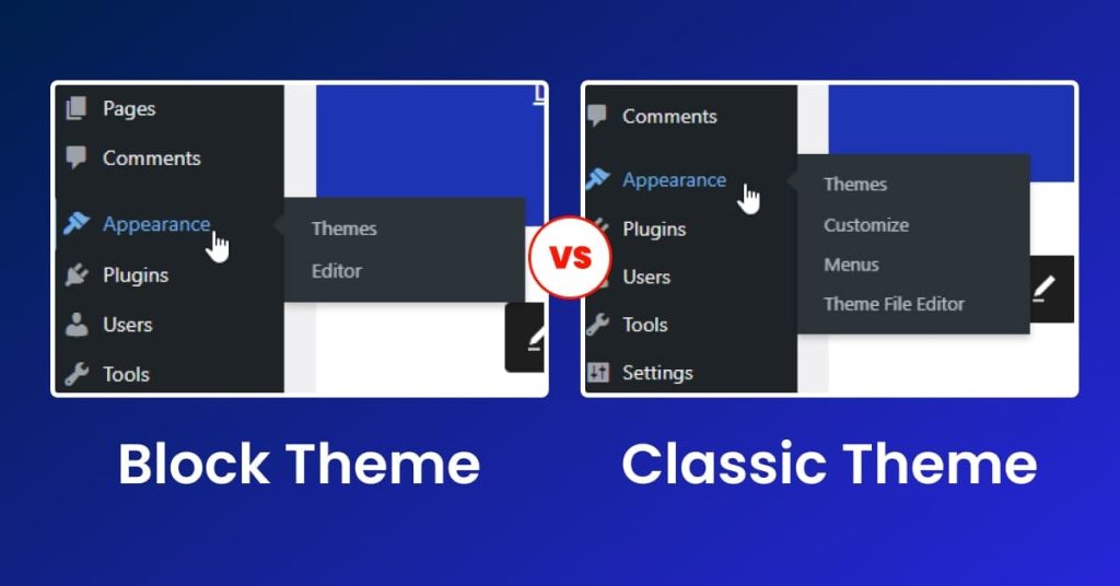 Block theme VS Classic Theme 1 - WordPress FSE Block Themes vs Classic Themes