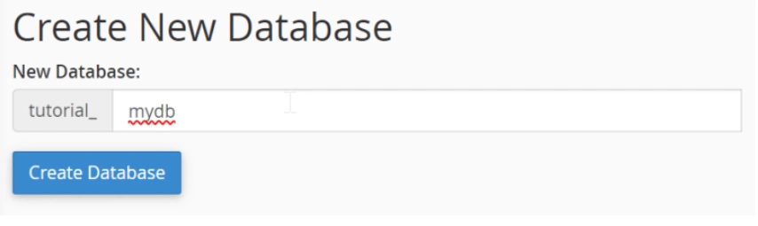 Create New Database