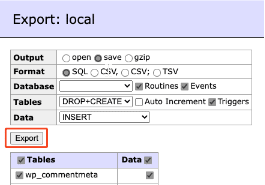 How to Migrate WordPress Site Local to Live Server Website Domain 8 Export Local