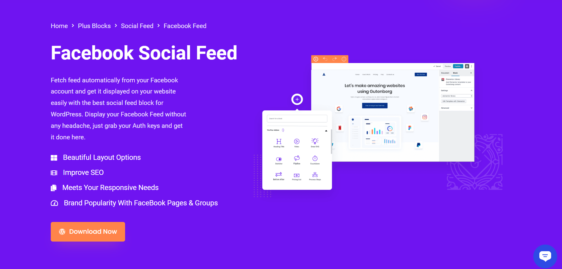 Facebook social feed