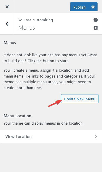 customiser menus