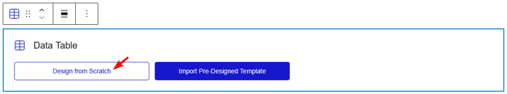 data table design type