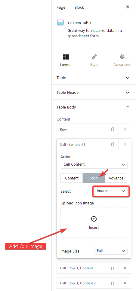 data table image