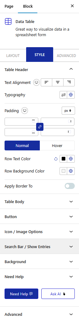 data table style 2