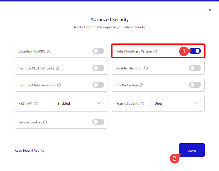 hide wordpress version