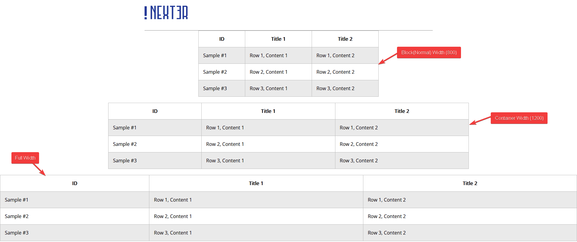 nexter customiser container block editor demo