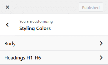 Style Your Content Colour From Styling Colours 1 nexter customizer styling colors
