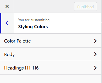 nexter customizer styling colors new1