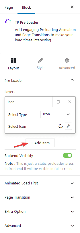 preloader add item