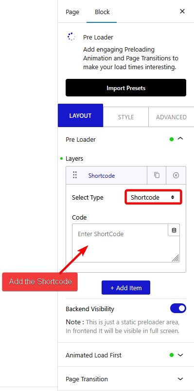 preloader type short code new