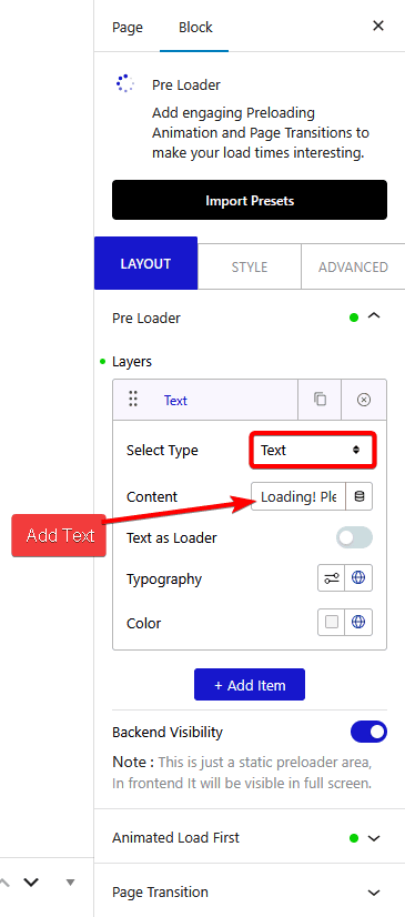 preloader type text new
