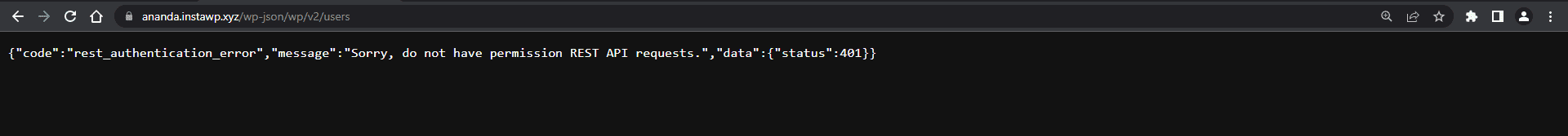 How to Disable REST API for WordPress Website? 7 wp json user authentication error