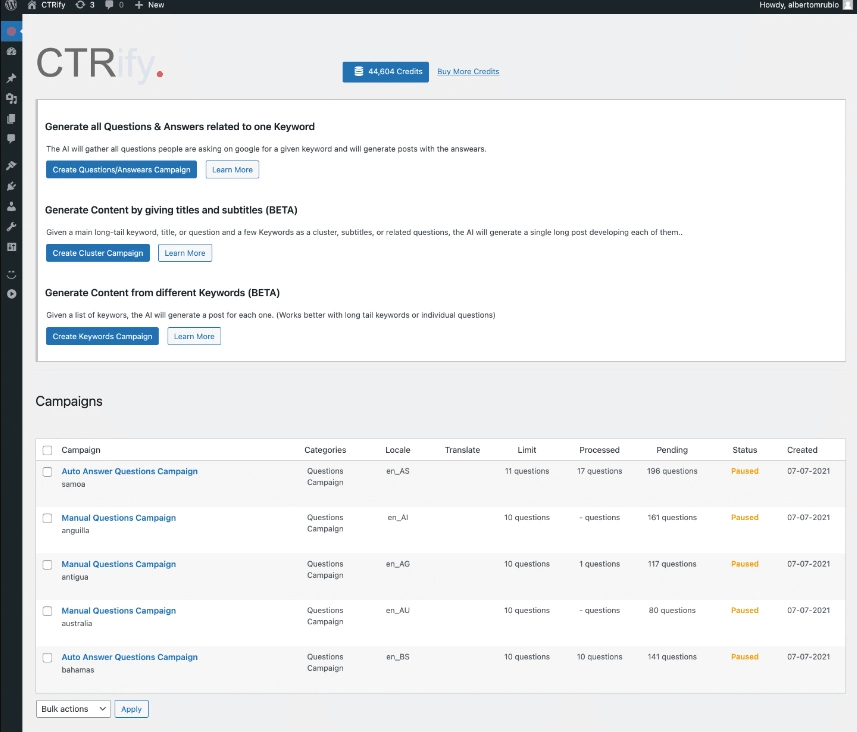 CTRify AI SEOContent