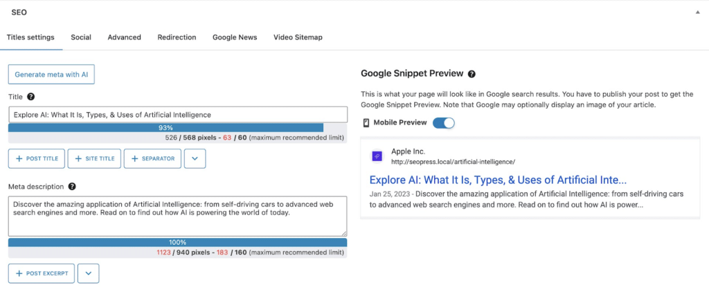 5 Best WordPress SEO Plugins using AI 6 SEO press