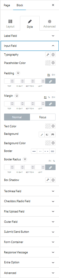 everest form input style