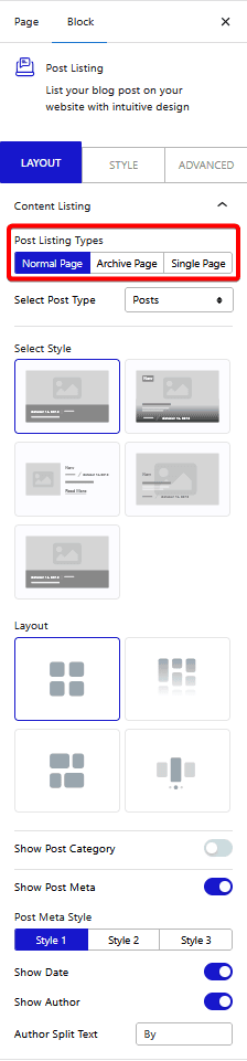 post listing post listing types new