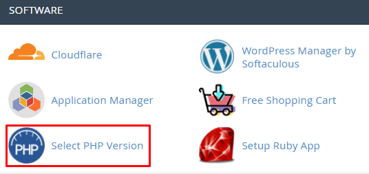 cpanel php version