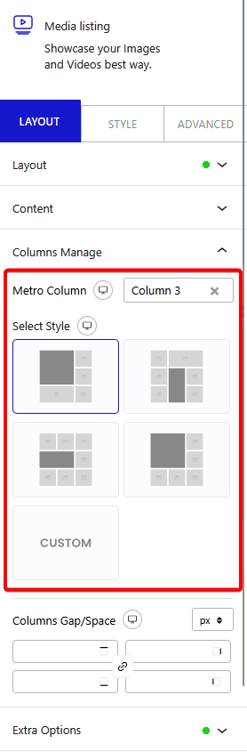 media listing metro style new