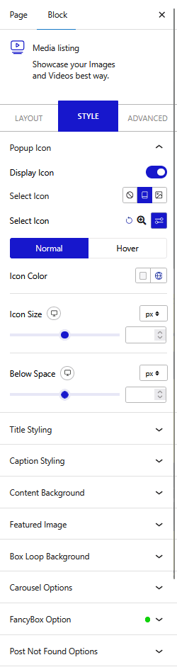 media listing style new